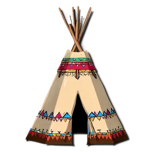 Hand-drawn Teepee Design Png 06292024 PNG image