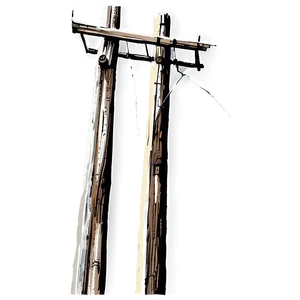 Hand Drawn Telephone Pole PNG Eup PNG