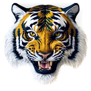 Hand Drawn Tiger Face Png 66 PNG image