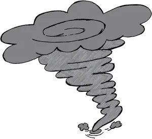 Hand Drawn Tornado Sketch PNG image