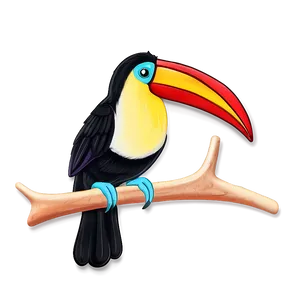 Hand Drawn Toucan Design Png 06112024 PNG image