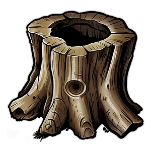 Hand Drawn Tree Stump PNG 06132024 PNG