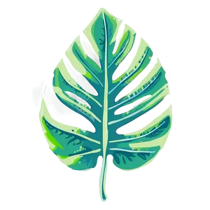 Hand-drawn Tropical Leaf Png 06122024 PNG image