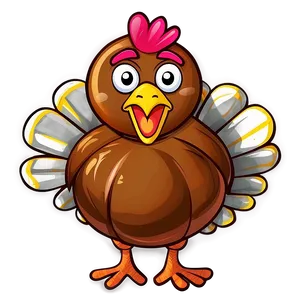 Hand Drawn Turkey Cartoon Png 06262024 PNG image