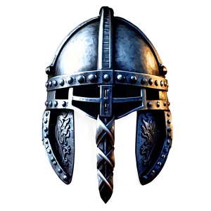 Hand-drawn Viking Helmet Png 06132024 PNG image