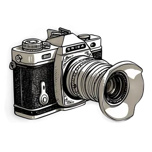 Hand-drawn Vintage Camera Png Mym PNG image