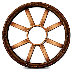 Hand Drawn Wagon Wheel PNG 06132024