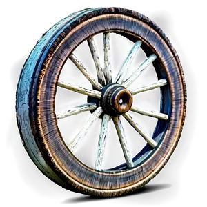 Hand Drawn Wagon Wheel PNG 58