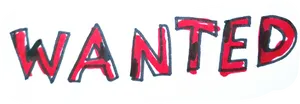 Hand Drawn Wanted Sign PNG image