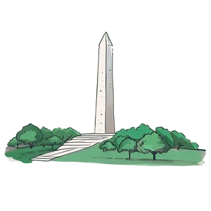 Hand Drawn Washington Monument Illustration PNG Xkx1 PNG