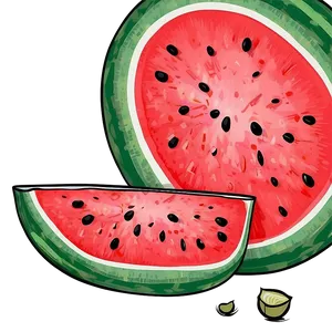 Hand Drawn Watermelon PNG Dga99 PNG
