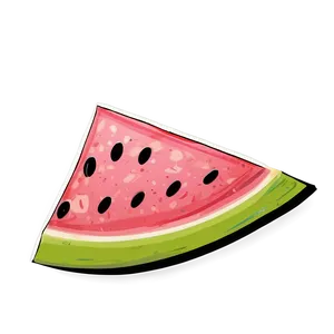 Hand-drawn Watermelon Slice Png 06132024 PNG image