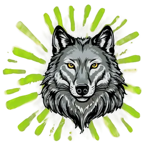Hand-drawn Wolf Face Outline PNG 63