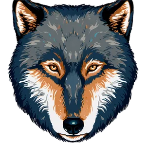 Hand-drawn Wolf Face Outline PNG Hbt PNG