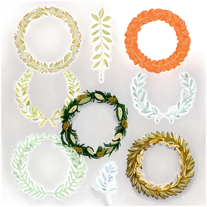 Hand Drawn Wreath Collection PNG 05242024