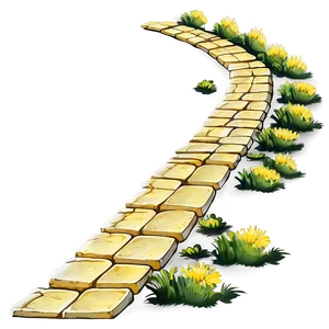 Hand-drawn Yellow Brick Road PNG Vkx