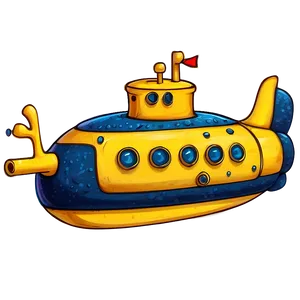 Hand Drawn Yellow Submarine Png Dgq70 PNG image