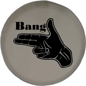 Hand Gun Gesture Bang Graphic PNG image