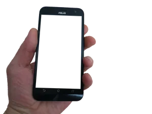 Hand Holding A S U S Smartphone