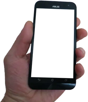 Hand Holding A S U S Smartphone
