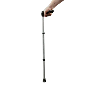 Hand Holding Adjustable Walking Stick PNG image