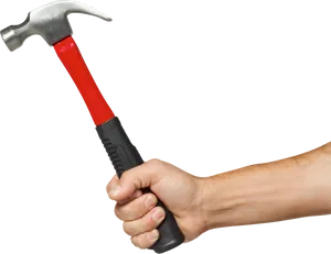 Hand Holding Claw Hammer PNG image