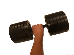 Hand Holding Heavy Dumbbell PNG image