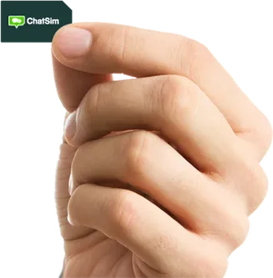 Hand Holding Invisible S I M Card PNG image