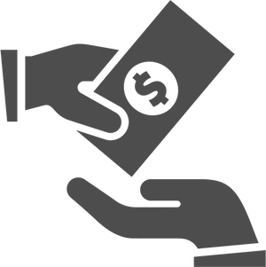 Hand Holding Money Icon PNG image