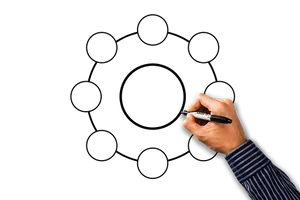 Hand Holding Pen Against Black Background PNG