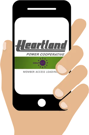 Hand Holding Phone Loading Screen PNG