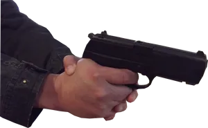 Hand Holding Pistol PNG image