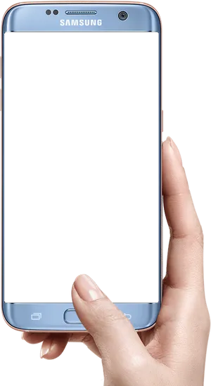 Hand Holding Samsung Smartphone