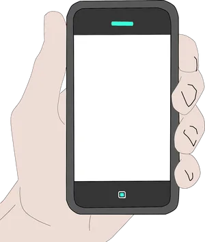 Hand Holding Smartphone Clipart PNG image