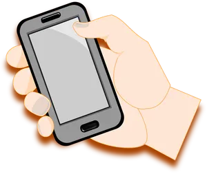 Hand Holding Smartphone Illustration PNG image