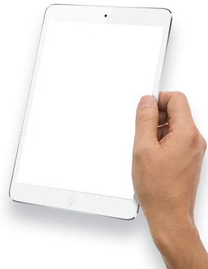 Hand Holding Tablet Mockup PNG image