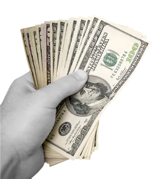 Hand Holding U S Dollars PNG image