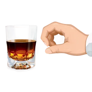 Hand Holding Whiskey Glass Png 06132024 PNG image