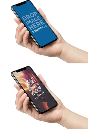 Hand Holdingi Phone Mockup PNG