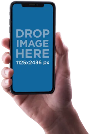 Hand Holdingi Phone Mockup PNG image