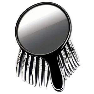 Hand Mirror With Comb PNG Gex37 PNG
