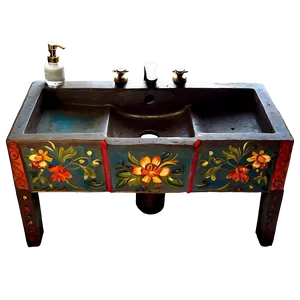 Hand-painted Bathroom Sink PNG Kko PNG