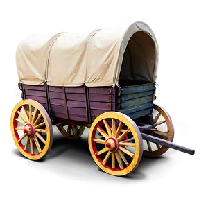 Hand-painted Covered Wagon PNG Duc