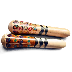 Hand Painted Drumsticks Png 06212024 PNG image