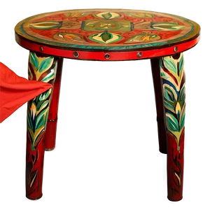 Hand-painted End Table PNG 06292024