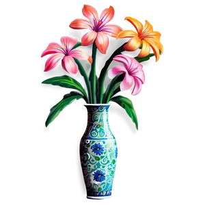 Hand-painted Flower Vase PNG Cgp PNG