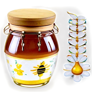 Hand-painted Honey Pot PNG 7 PNG