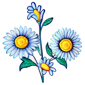 Hand Painted Indie Flower PNG Qrk99 PNG
