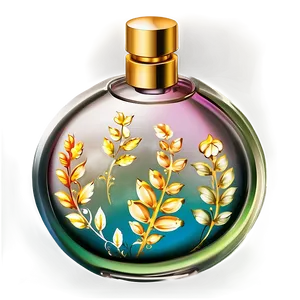 Hand-painted Perfume Bottle Png 3 PNG image