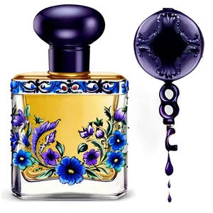 Hand-painted Perfume Bottle PNG Ysw77 PNG
